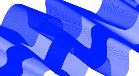 Wavy Blend Curved Blue Color Abstract Background Design Vector Illustration