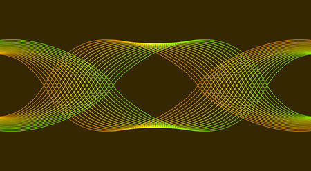 Wavy Blend Curved Background Yellow Gradient Abstract Design Vector Illustration