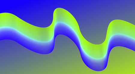 Abstract Blend Wavy Curved Background Gradient Multicolor Design Vector Illustrationのイラスト素材