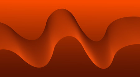 Abstract Blend Wavy Curved Background Orange Design Vector Illustrationのイラスト素材