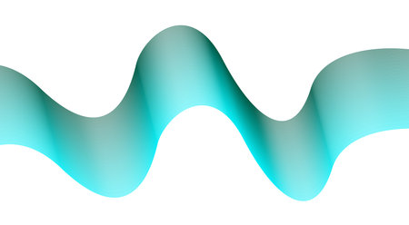 Abstract Blend Wavy Curved Blue Cyan Design Background Vector Illustration