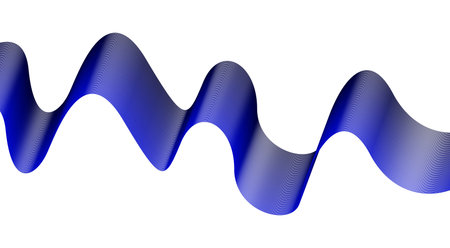 Blend Flowing Blue Color Curved Smooth Abstract Background Design Vector Illustration