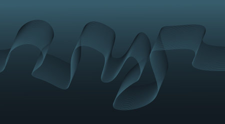 Blend Flowing Curved Smooth Background Gray Abstract Design Vector Illustration