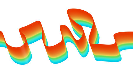 Blend Flowing Curved Smooth Colors Gradient Abstract Background Design Vector Illustrationのイラスト素材