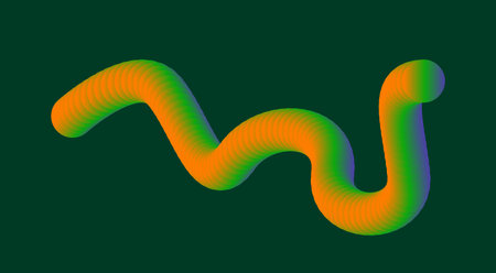 Blend Flowing 3D Smooth Background Green Abstract Design Vector Illustration