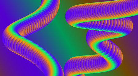 Abstract 3D Fluid Blend Background Design Colorful Art Vector Illustration