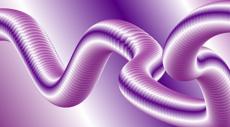 Abstract 3D Fluid Blend Background Design Purple Color Art Vector Illustrationのイラスト素材