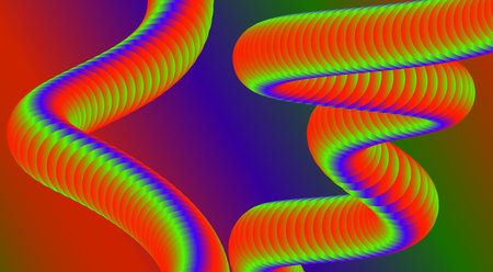Abstract 3D Fluid Blend Background Design Multicolor Art Vector Illustration