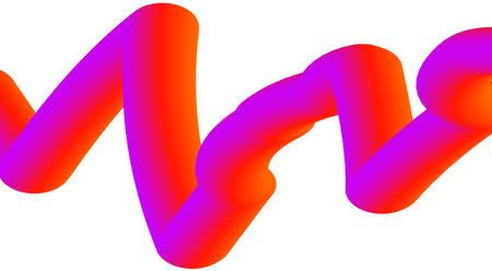 Abstract 3D Blend Flowing Pink Gradient Color Background Design Smooth Art Vector Illustration