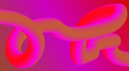 Abstract 3D Blend Flowing Background Pink Gradient Design Smooth Art Vector Illustration