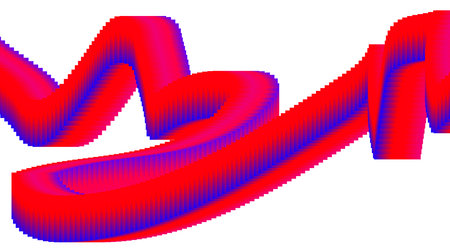 Blend Flowing 3D Pink Gradient Design Background Abstract Art Vector Illustrationのイラスト素材