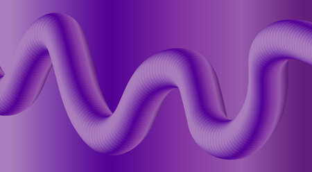 Blend Flowing 3D Purple Background Abstract Design Art Vector Illustrationのイラスト素材