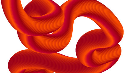 3D Flowing Blend Red Gradient Color Abstract Design Background Art Vector Illustrationのイラスト素材