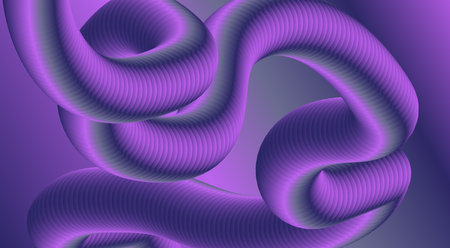 3D Flowing Blend Purple Color Background Abstract Design Art Vector Illustrationのイラスト素材