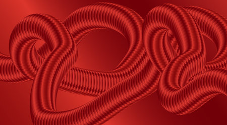 Blend 3D Fluid Flowing Background Red Color Abstract Design Art Vector Illustrationのイラスト素材