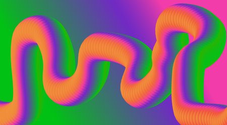 3D Flowing Blend Multicolor Background Abstract Design Art Vector Illustrationのイラスト素材