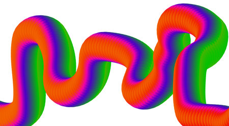 Blend 3D Fluid Flowing Multicolor Abstract Background Design Art Vector Illustrationのイラスト素材