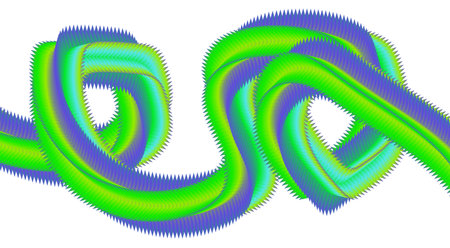 Blend 3D Fluid Flowing Gradient Green Color Design Stylized Background Art Vector Illustrationのイラスト素材