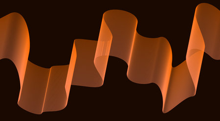 Abstract Wave Background Stylized Lines Art Orange Vector Illustration