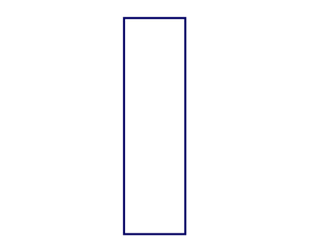 Rectangle Geometric Outline Shape Blue Color Symbol Element Vector Graphic Design Illustrationのイラスト素材