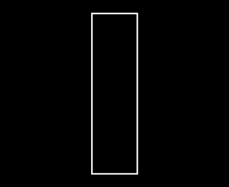 Rectangle Geometric Outline Shape Black And White Color Symbol Element Vector Graphic Design Illustrationのイラスト素材