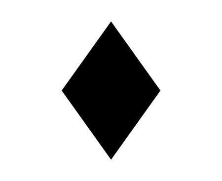 Rhombus Geometric Shape Symbol Black Element Vector Graphic Design Illustrationのイラスト素材