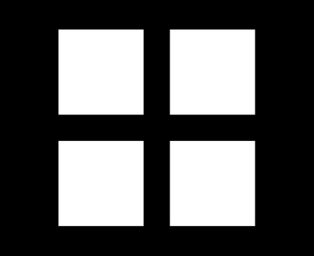 Square Shape Collection Symbol Black And White Element Vector Graphic Design Illustration