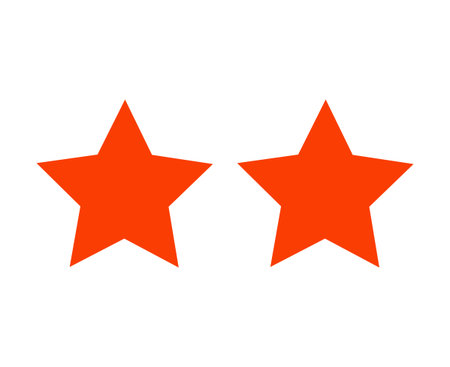 Star Shape Orange Design Elements Symbol Vector Illustration