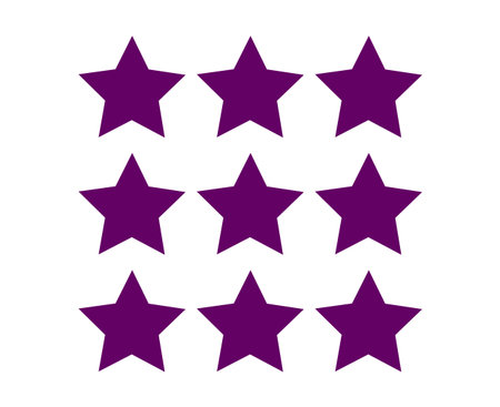 Star Shape Collection Design Purple Elements Vector Illustration