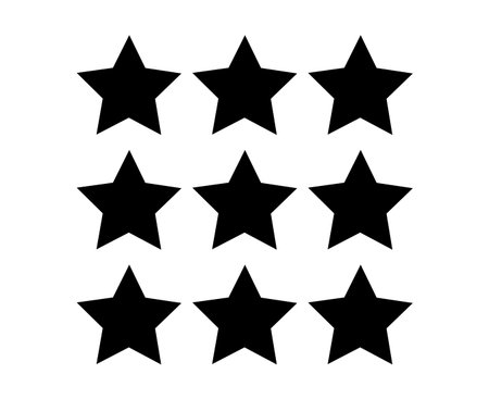 Star Shape Collection Design Black Elements Vector Illustration