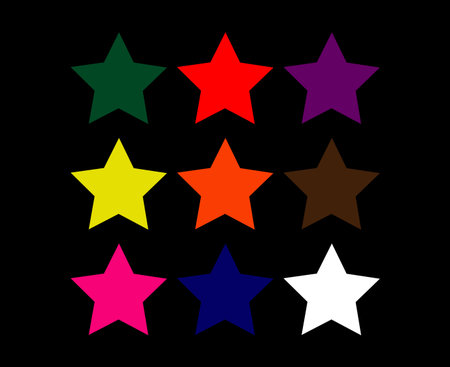 Star Shape Collection Design Multicolor Elements Vector Illustration