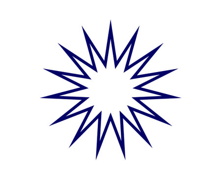 Star Shape Outline Blue Color Creative Design Symbol Vector Illustrationのイラスト素材