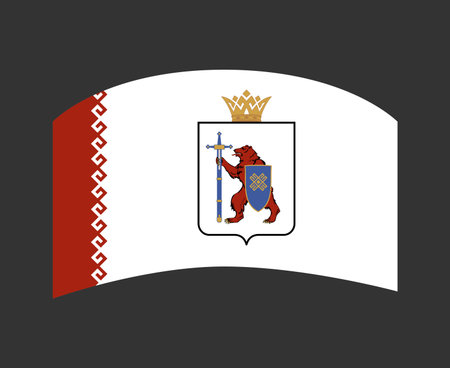 Mari El Flag National Europe Flag Symbol Icon Vector Illustration Abstract Design Elementのイラスト素材