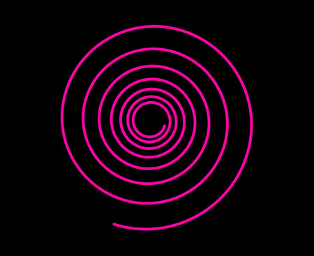 Equiangular Spiral Pattern Abstract Pink Color Design Dynamic Texture Background Vector Illustration