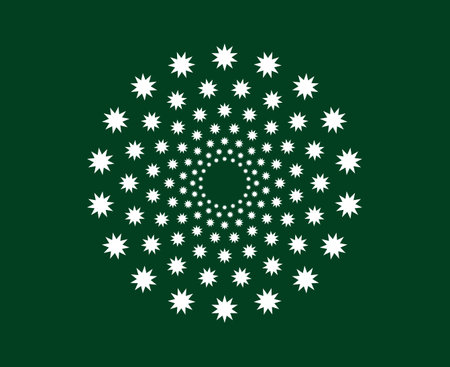 Stars Pattern Spiral Texture Green Abstract Design Vector Illustrationのイラスト素材
