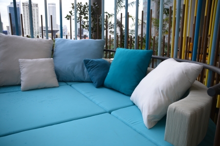 Poolside cabana in the newly opened Parkroyal Hotel Pickering in downtown Singapore   Singapore 18 Jan 2013のeditorial素材