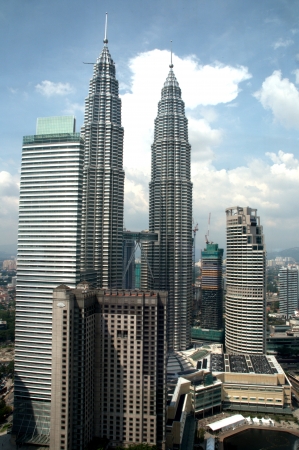 Petronas Towers at KLCC in Kuala Lumpurのeditorial素材