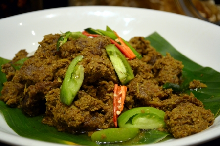 Lamb curry at buffetの写真素材