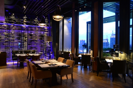 Contemporary European restaurant in Bangkokのeditorial素材