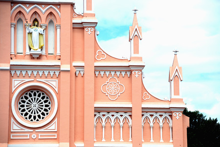Danang Con Ga Cathedral in Danang, Vietnamの写真素材