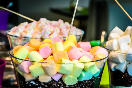 Lollipop and marshmellowの写真素材