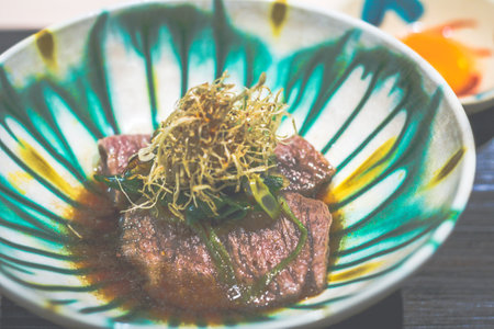 japanese miyabi wagyu beef in a omakase fine dining restaurant
