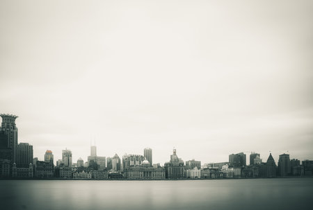 view of the cityscape in Pudong Financial District in Pudong Lujiazui, Shanghai, China