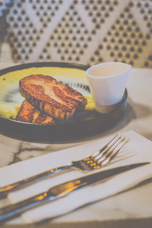 12hr Slow Cookedsmoke meaty Pork belly serve with chefâ€™s signature creamy mash potato