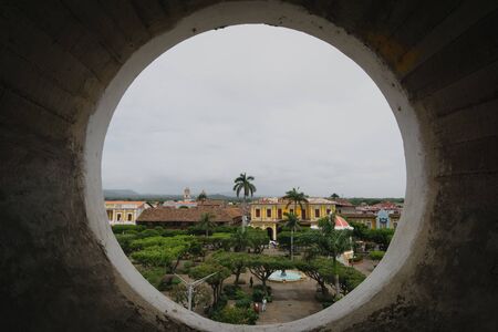 The view of Granada Nicaragua from a window