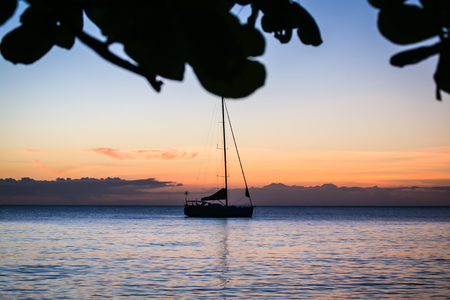 Dominica Island Sunset Paradiseの写真素材