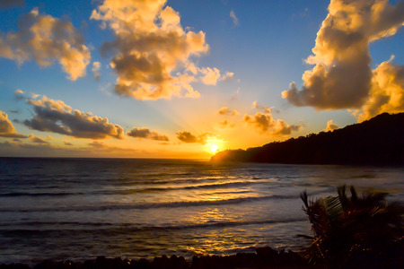 Dominica Island Sunset Paradiseの写真素材