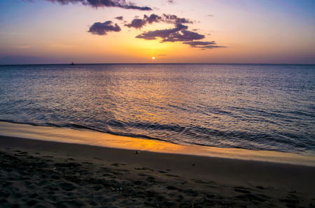 Dominica Island Sunsetの写真素材