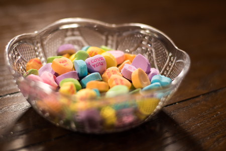 Sweat Heart Candies and Valentine's Heartの写真素材