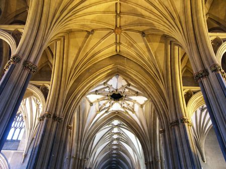 Beautiful architecture of a church ceiling.のeditorial素材